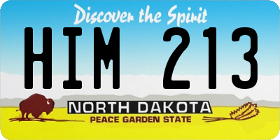 ND license plate HIM213