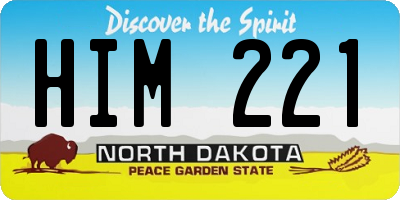 ND license plate HIM221