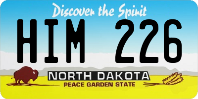 ND license plate HIM226