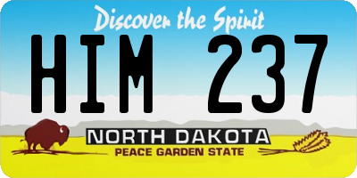 ND license plate HIM237