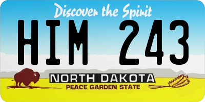 ND license plate HIM243