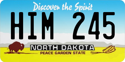 ND license plate HIM245