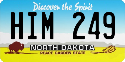 ND license plate HIM249