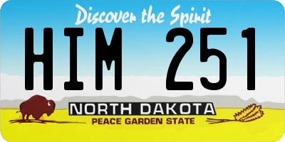 ND license plate HIM251