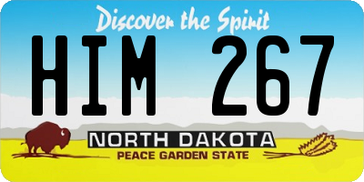 ND license plate HIM267