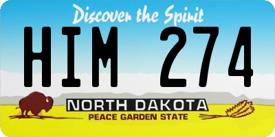 ND license plate HIM274