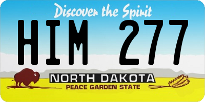 ND license plate HIM277