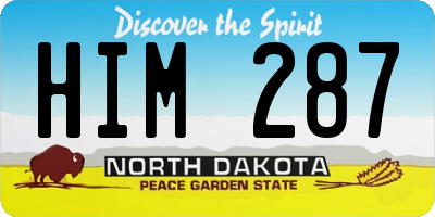 ND license plate HIM287