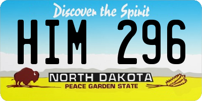 ND license plate HIM296