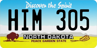 ND license plate HIM305