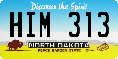 ND license plate HIM313
