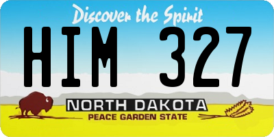 ND license plate HIM327