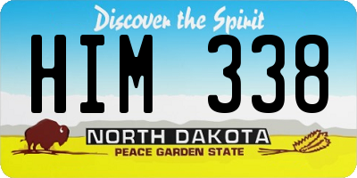 ND license plate HIM338