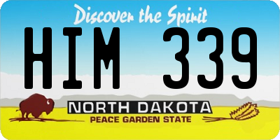 ND license plate HIM339