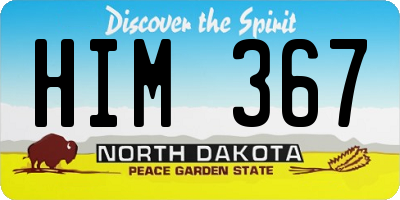 ND license plate HIM367