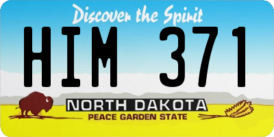 ND license plate HIM371