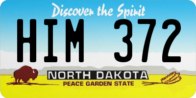 ND license plate HIM372