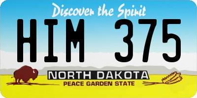 ND license plate HIM375