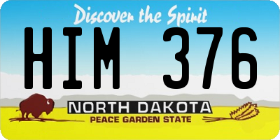 ND license plate HIM376