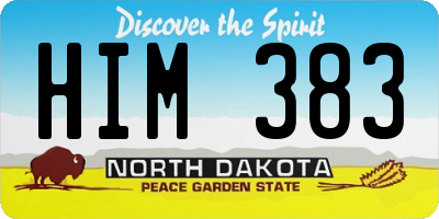 ND license plate HIM383