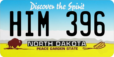 ND license plate HIM396