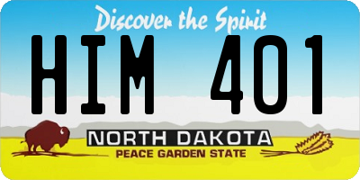 ND license plate HIM401