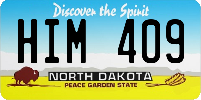 ND license plate HIM409