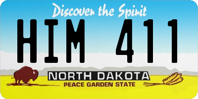 ND license plate HIM411