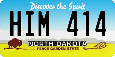 ND license plate HIM414