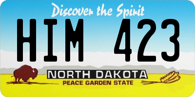 ND license plate HIM423