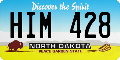 ND license plate HIM428