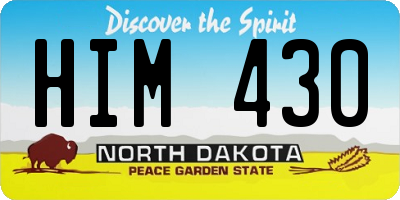 ND license plate HIM430