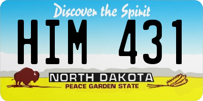 ND license plate HIM431