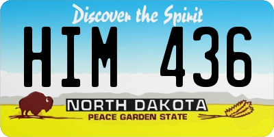 ND license plate HIM436