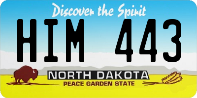 ND license plate HIM443