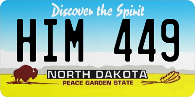 ND license plate HIM449