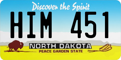 ND license plate HIM451