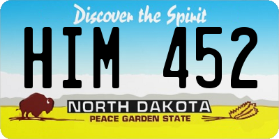 ND license plate HIM452