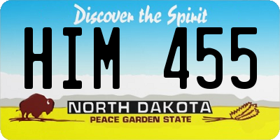 ND license plate HIM455