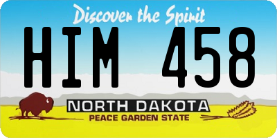 ND license plate HIM458