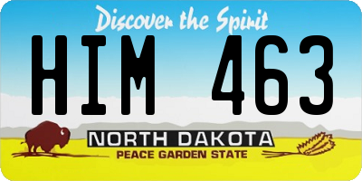 ND license plate HIM463