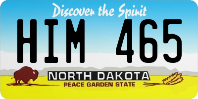 ND license plate HIM465