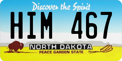 ND license plate HIM467
