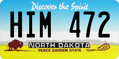 ND license plate HIM472