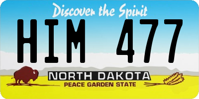 ND license plate HIM477