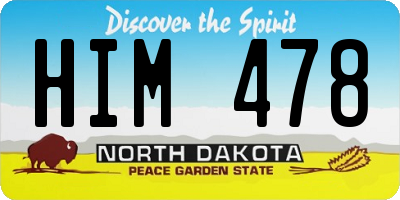 ND license plate HIM478