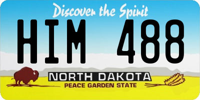 ND license plate HIM488