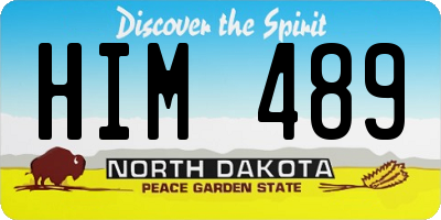 ND license plate HIM489