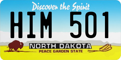 ND license plate HIM501