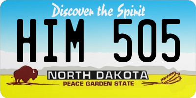 ND license plate HIM505